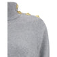 Balmain Gray Cashmere Casual Dress