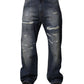 Dolce & Gabbana Blue Tattered Cotton Straight Men Denim Jeans