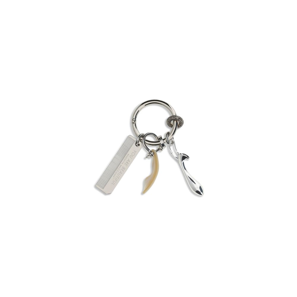 Benedetta Bruzziches Silver Metal Keychain