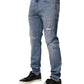 Dolce & Gabbana Blue Distressed Cotton Slim Men Denim Jeans