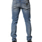Dolce & Gabbana Blue Distressed Cotton Slim Men Denim Jeans