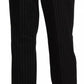 BENCIVENGA Black High Waist Straight Dress Trouser Pants
