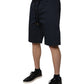 Dolce & Gabbana Navy Blue Cotton Stretch Men Bermuda Shorts
