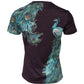 Dolce & Gabbana Violet Peacock Feather Men Crew Neck T-Shirt