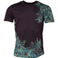 Dolce & Gabbana Violet Peacock Feather Men Crew Neck T-Shirt