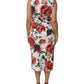 Dolce & Gabbana Multicolor Floral Print Viscose Sheath Dress