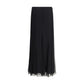 Chloé Black Silk Long Skirt