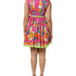 Dolce & Gabbana Pink Fruit Print A-line Mini Sleeveless Dress