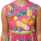 Dolce & Gabbana Pink Fruit Print A-line Mini Sleeveless Dress
