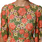 Dolce & Gabbana Multicolor Floral Embroidery Aline Mini Dress