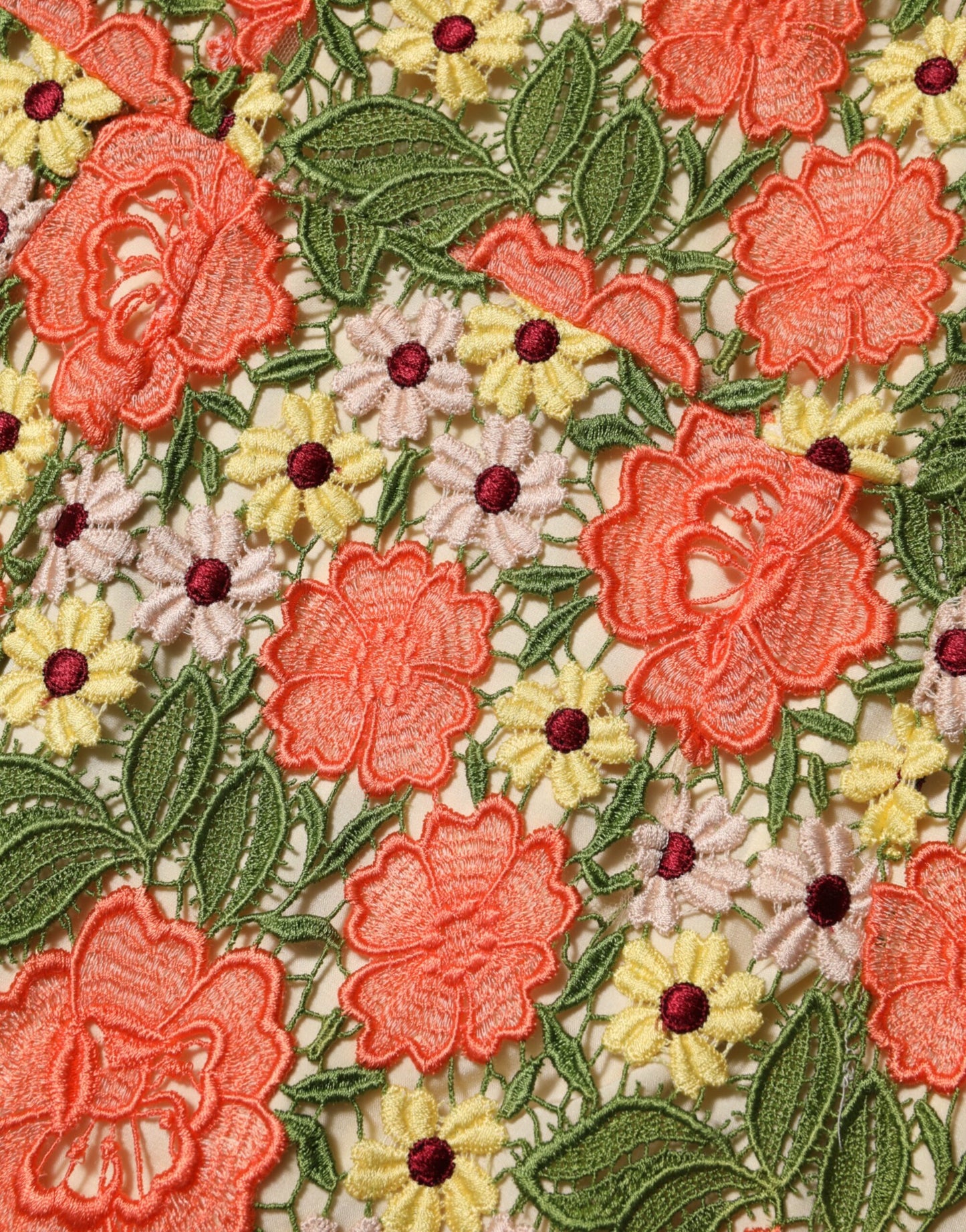 Dolce & Gabbana Multicolor Floral Embroidery Aline Mini Dress