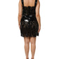 Dolce & Gabbana Black Cut Out A-line Sheath Mini Dress