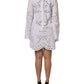 Dolce & Gabbana White Cut Out A-line Sheath Mini Dress