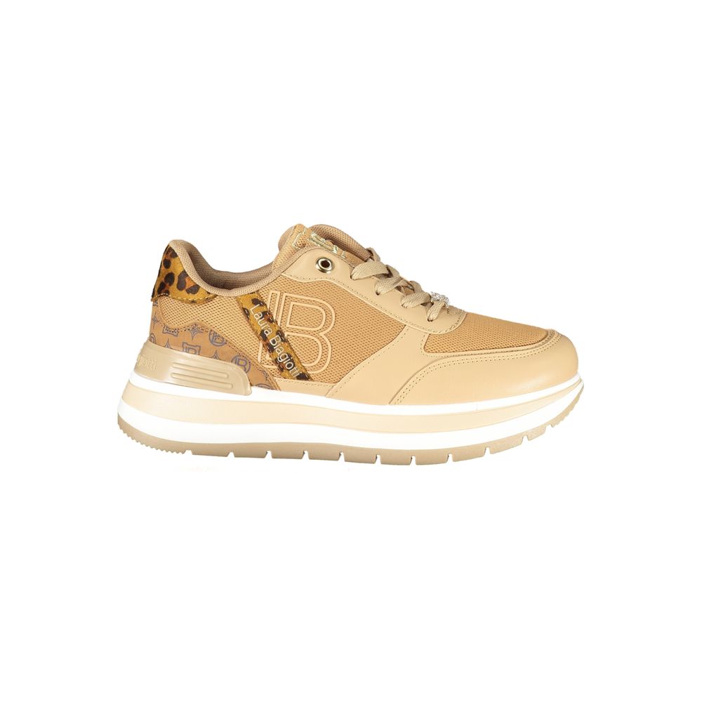 Laura Biagiotti Brown Polyester Sneaker