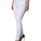 Dolce & Gabbana White AUDREY Cotton Logo Skinny Denim Jeans