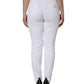 Dolce & Gabbana White AUDREY Cotton Logo Skinny Denim Jeans