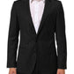 Dolce & Gabbana Black Stripes MARTINI 1 Button Suit Blazer