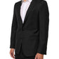 Dolce & Gabbana Black Stripes MARTINI 1 Button Suit Blazer