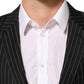 Dolce & Gabbana Black Stripes MARTINI 1 Button Suit Blazer