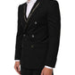Dolce & Gabbana Black SICILIA Double Breasted Jacket Blazer