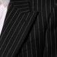 Dolce & Gabbana Black Stripes 2 Buttons Suit Jacket Blazer