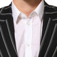 Dolce & Gabbana Black Stripes SICILIA 1 Button Suit Blazer