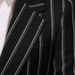 Dolce & Gabbana Black Stripes SICILIA 1 Button Suit Blazer