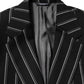 Dolce & Gabbana Black Stripes SICILIA 1 Button Suit Blazer