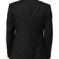 Dolce & Gabbana Black Wool GOLD 1 Button Suit Coat Blazer