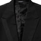 Dolce & Gabbana Black Wool 2 Buttons Suit Men Jacket Blazer