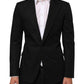 Dolce & Gabbana Black Wool 2 Buttons Suit Men Jacket Blazer
