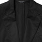 Dolce & Gabbana Black Wool 2 Buttons Suit Men Jacket Blazer