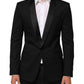 Dolce & Gabbana Black MARTINI 1 Button Suit Jacket Blazer