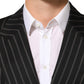 Dolce & Gabbana Black Stripes SICILIA 1 Button Suit Blazer