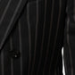 Dolce & Gabbana Black Stripes SICILIA 1 Button Suit Blazer