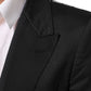 Dolce & Gabbana Black Cotton 2 Buttons Suit Jacket Blazer