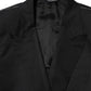 Dolce & Gabbana Black Cotton 2 Buttons Suit Jacket Blazer