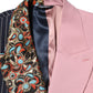 Dolce & Gabbana Multicolor Patchwork Single Breasted Jacket Blazer