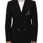 Dolce & Gabbana Black Wool 2 Buttons Suit Men Jacket Blazer