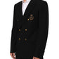 Dolce & Gabbana Black Wool 2 Buttons Suit Men Jacket Blazer