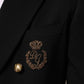Dolce & Gabbana Black Wool 2 Buttons Suit Men Jacket Blazer