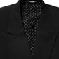 Dolce & Gabbana Black Wool 2 Buttons Suit Men Jacket Blazer