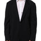 Dolce & Gabbana Black Viscose 2 Buttons Suit Jacket Blazer