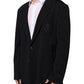 Dolce & Gabbana Black Viscose 2 Buttons Suit Jacket Blazer