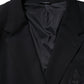 Dolce & Gabbana Black Viscose 2 Buttons Suit Jacket Blazer