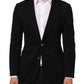 Dolce & Gabbana Black Viscose 2 Buttons Suit Jacket Blazer