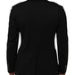 Dolce & Gabbana Black Viscose 2 Buttons Suit Jacket Blazer