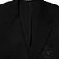 Dolce & Gabbana Black Viscose 2 Buttons Suit Jacket Blazer