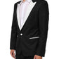 Dolce & Gabbana Black White MARTINI 1 Button Men Suit Blazer