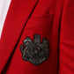 Dolce & Gabbana Red Cashmere 2 Buttons Suit Jacket Blazer